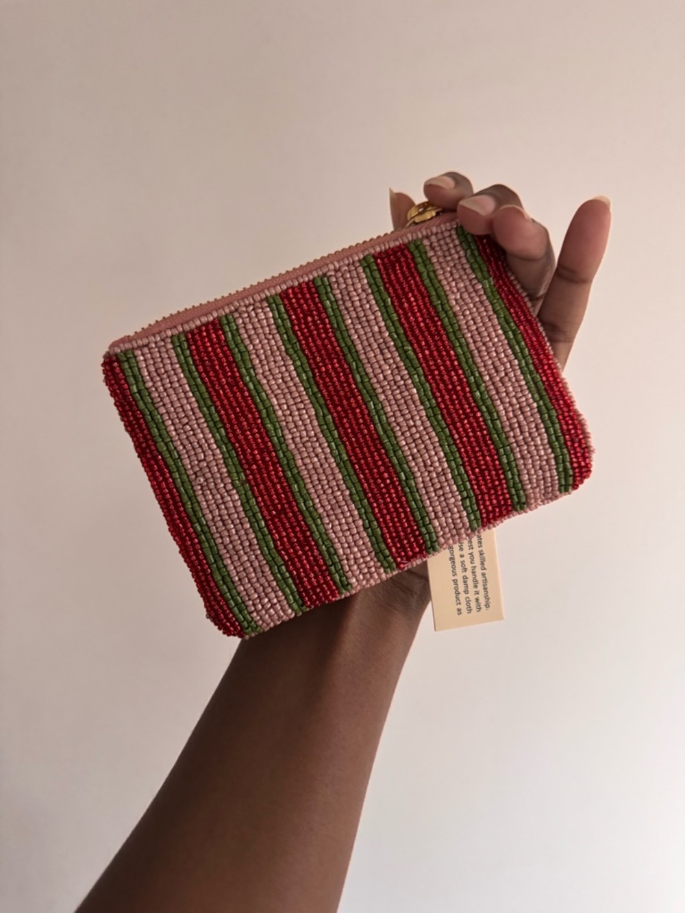 T.J.Maxx Pink Beaded Strawberry Coin Pouch - Picture 3 of 3